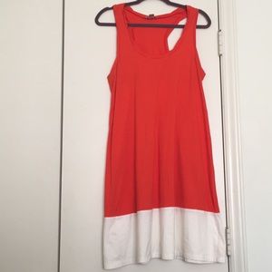 Orange and White Summer Dress 🍊🍊